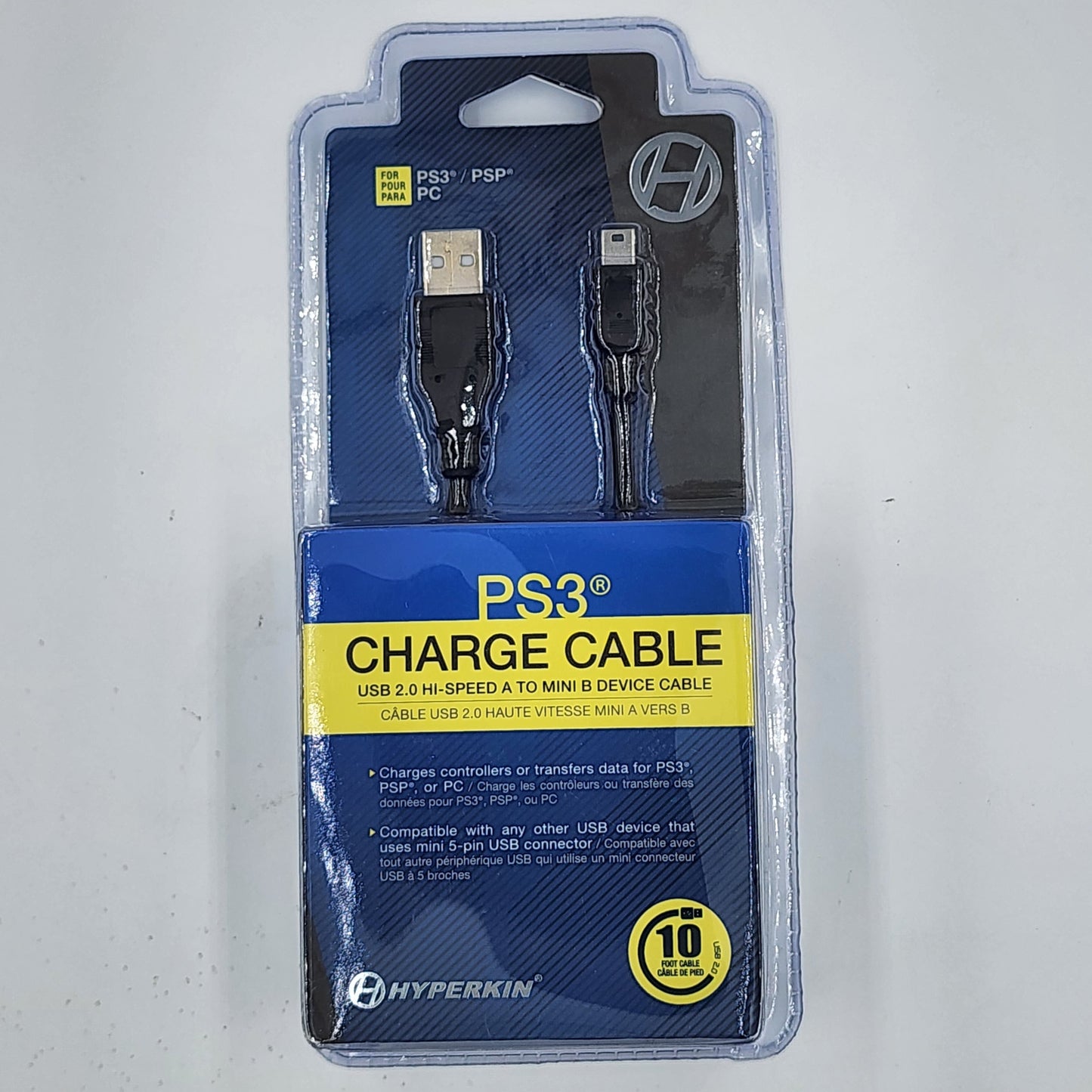 PS3: Charge Cable (USB 2.0 to Mini B)