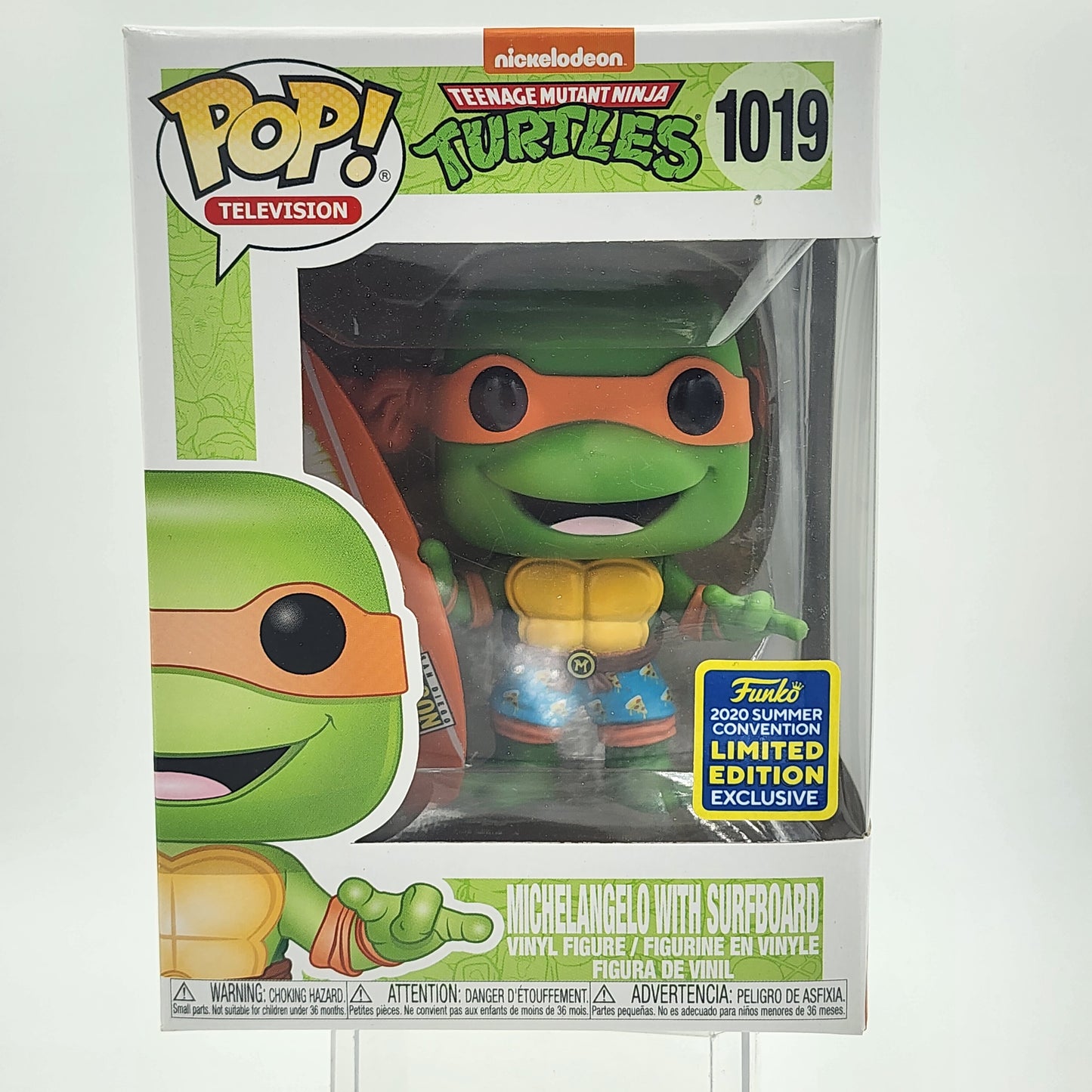 Funko Pop - Teenage Mutant Ninja Turtles: Michelangelo w/ Surfboard #1019 (Summer Conv.)