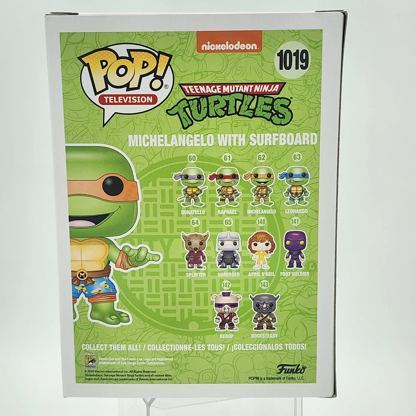 Funko Pop - Teenage Mutant Ninja Turtles: Michelangelo w/ Surfboard #1019 (Summer Conv.)