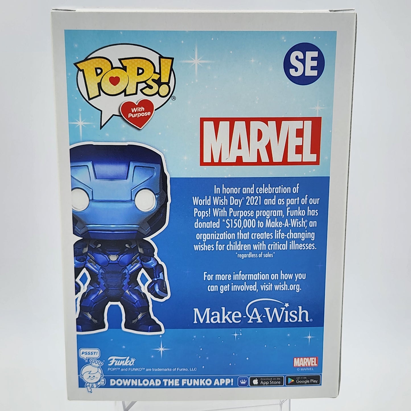 Funko Pop - Iron Man (Blue Metallic) (Make a Wish) #SE