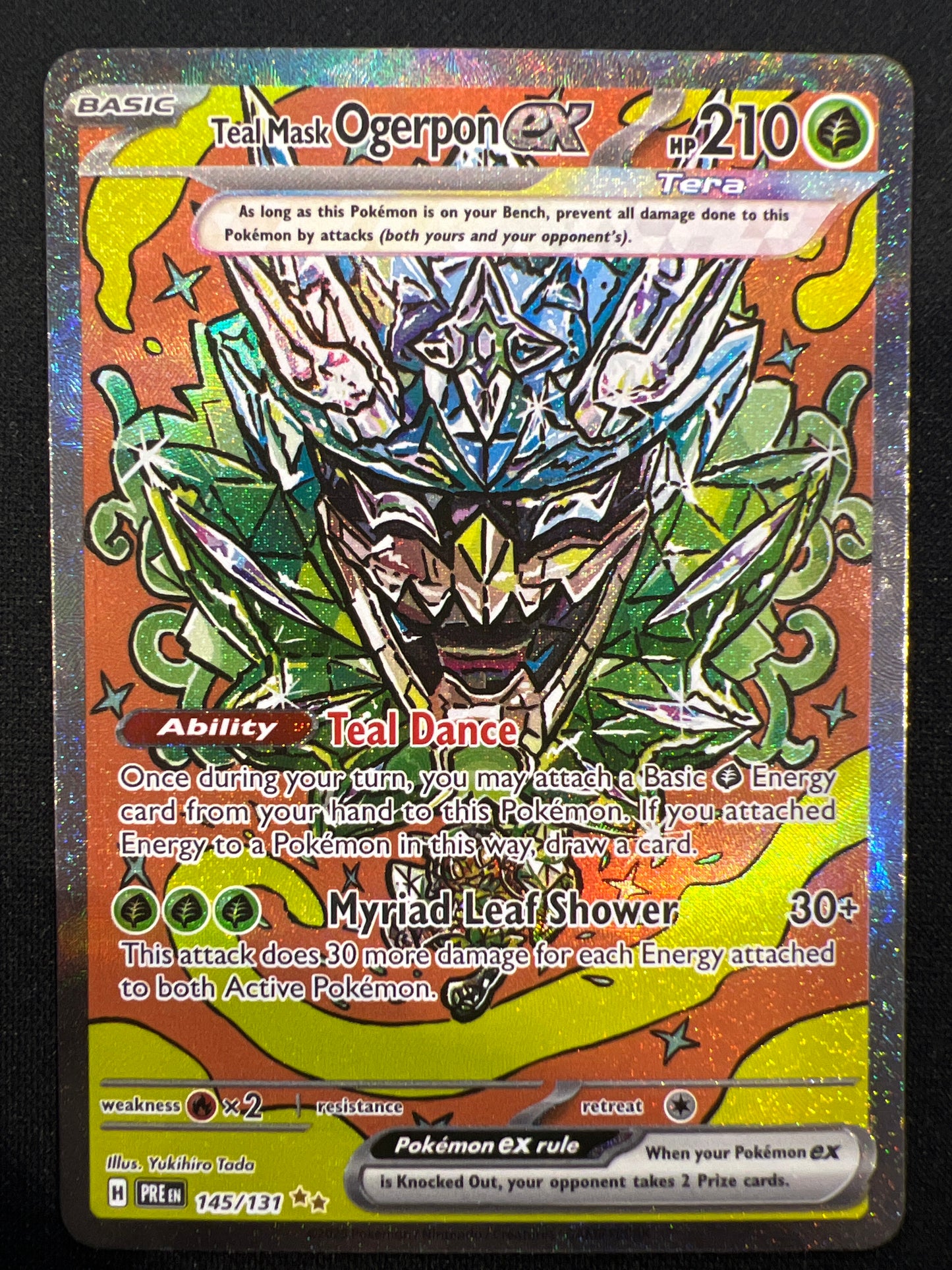 Pokemon Cards: SV Prismatic Evolutions Teal Mask Ogerpon EX 145/131