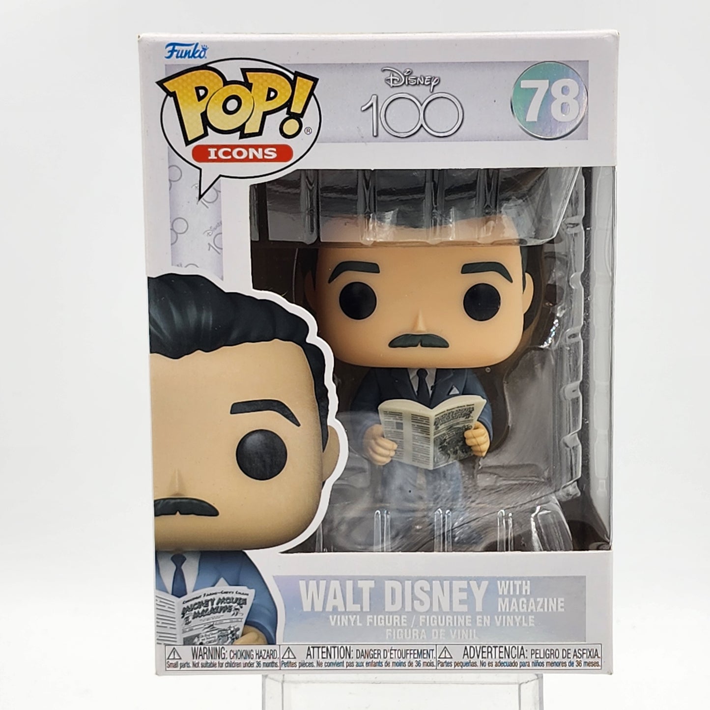 Funko Pop - Disney 100: Walt Disney and With Magazine #78