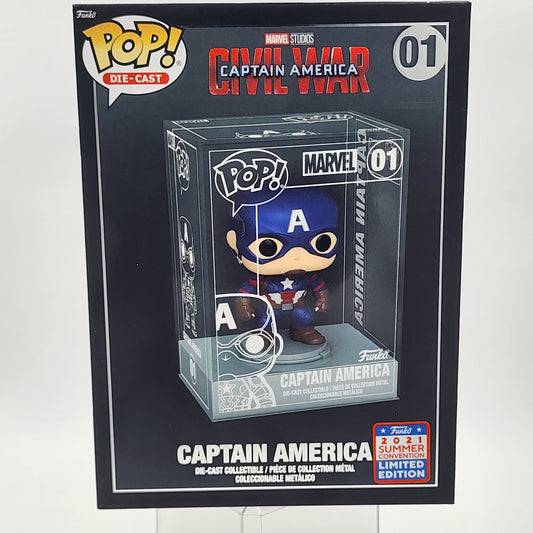 Funko Pop - Civil War: Captain America (Die Cast) (Summer) #01