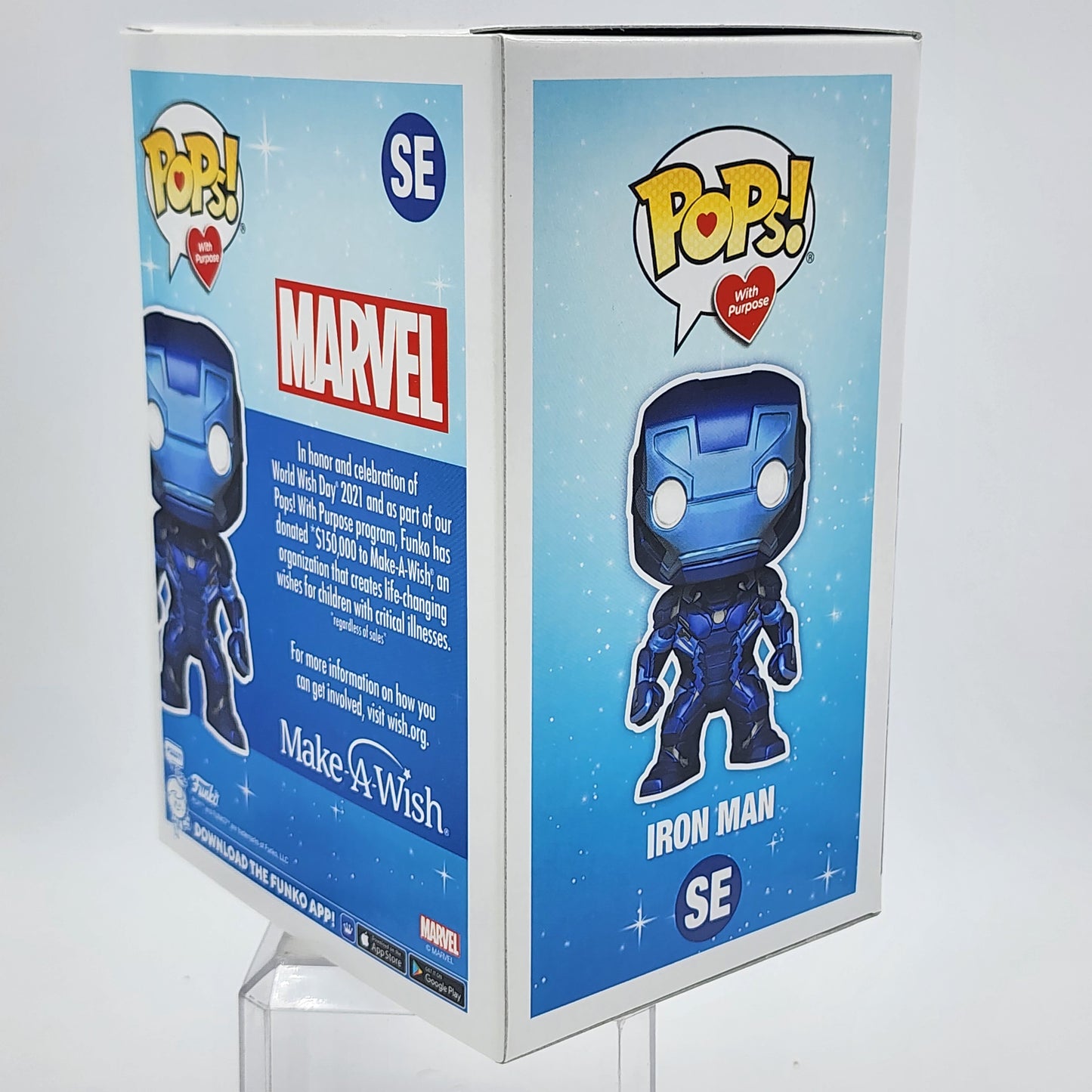 Funko Pop - Iron Man (Blue Metallic) (Make a Wish) #SE