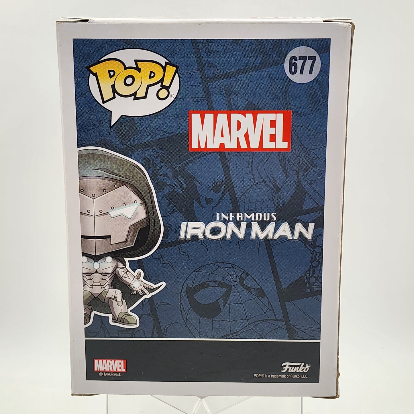 Funko Pop - Infamous Iron Man (Glow) #677 *damage box