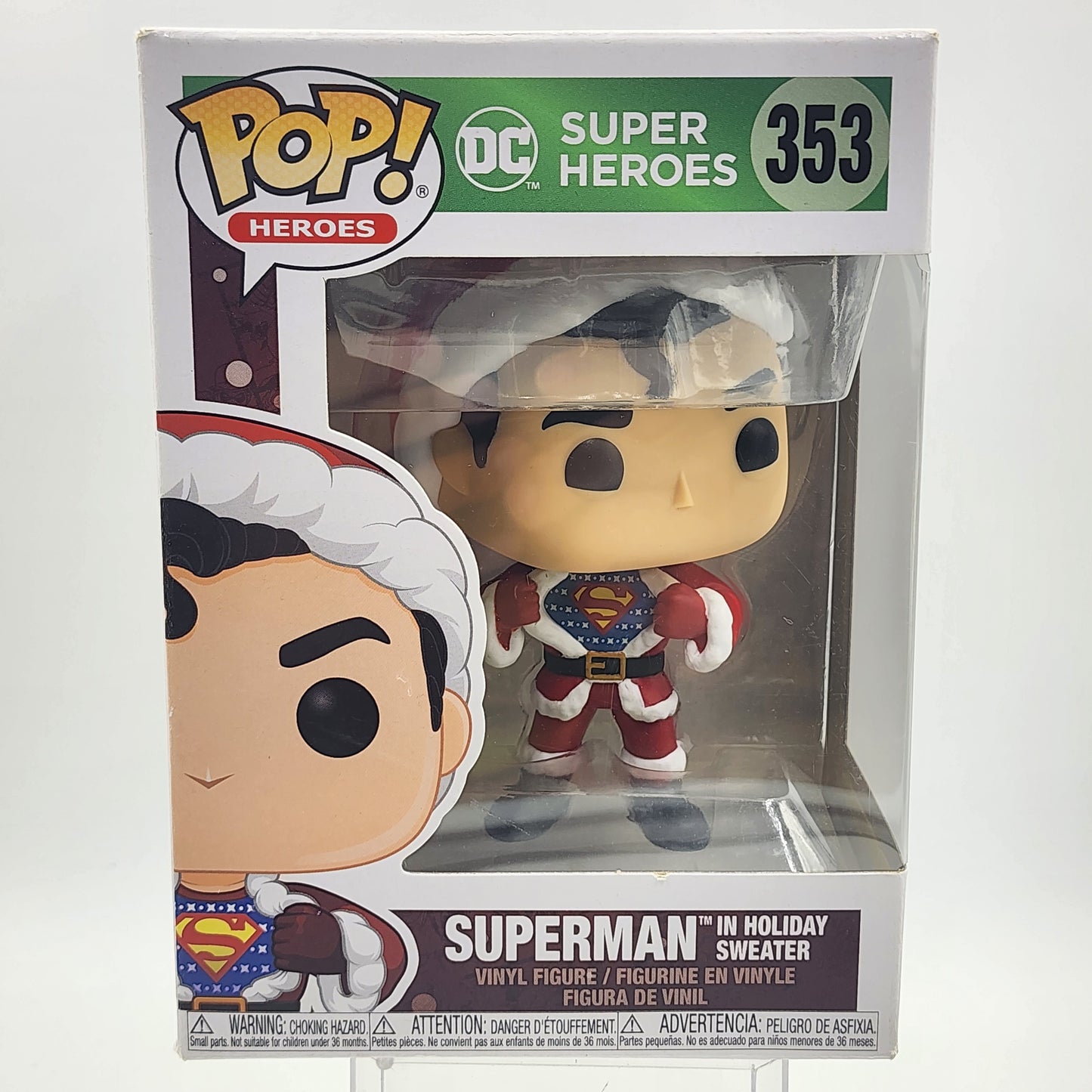 Funko Pop - DC Super Heroes: Superman in Holiday Sweater #353