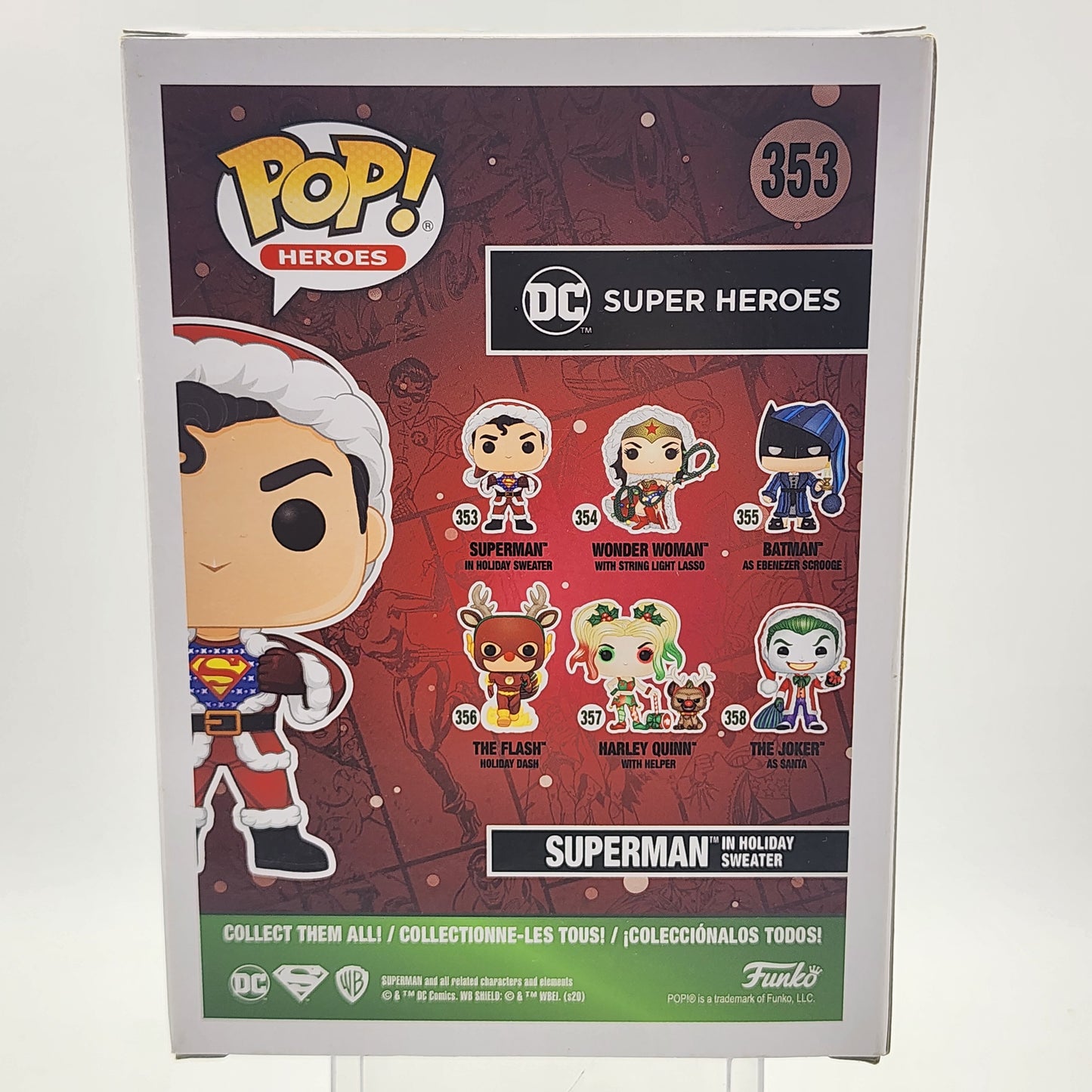 Funko Pop - DC Super Heroes: Superman in Holiday Sweater #353