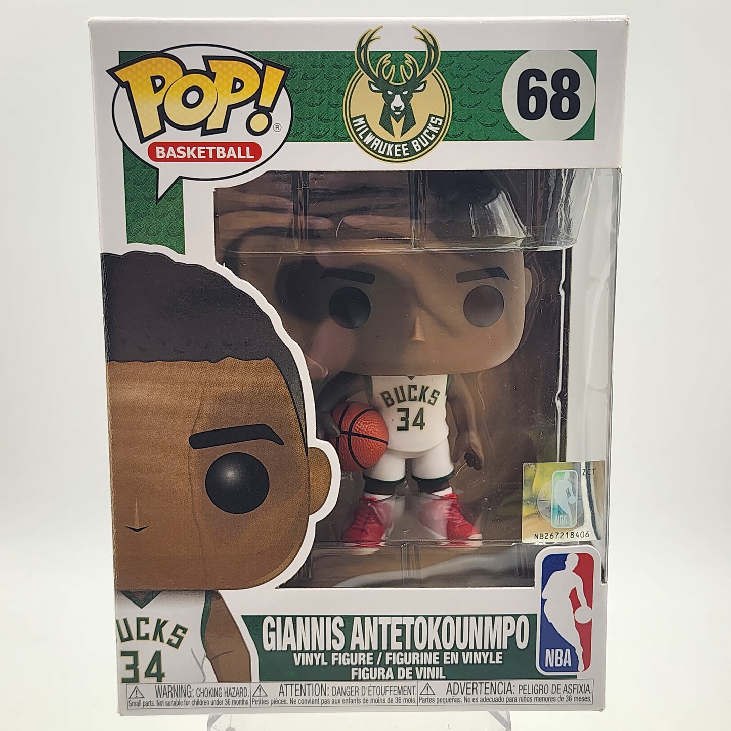 Funko Pop - NBA: Milwaukee Bucks: Giannis Antetokounmpo #68