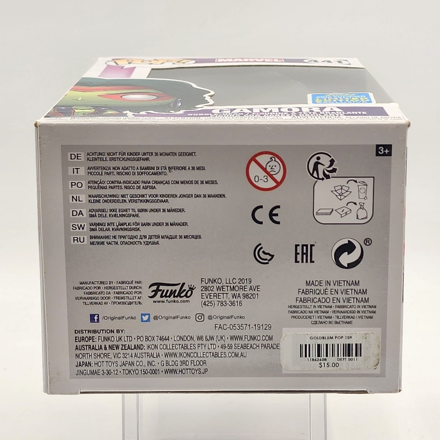 Funko Pop - Guardians o/t Galaxy: Gamora (Comics) (Fall Conv.) #441