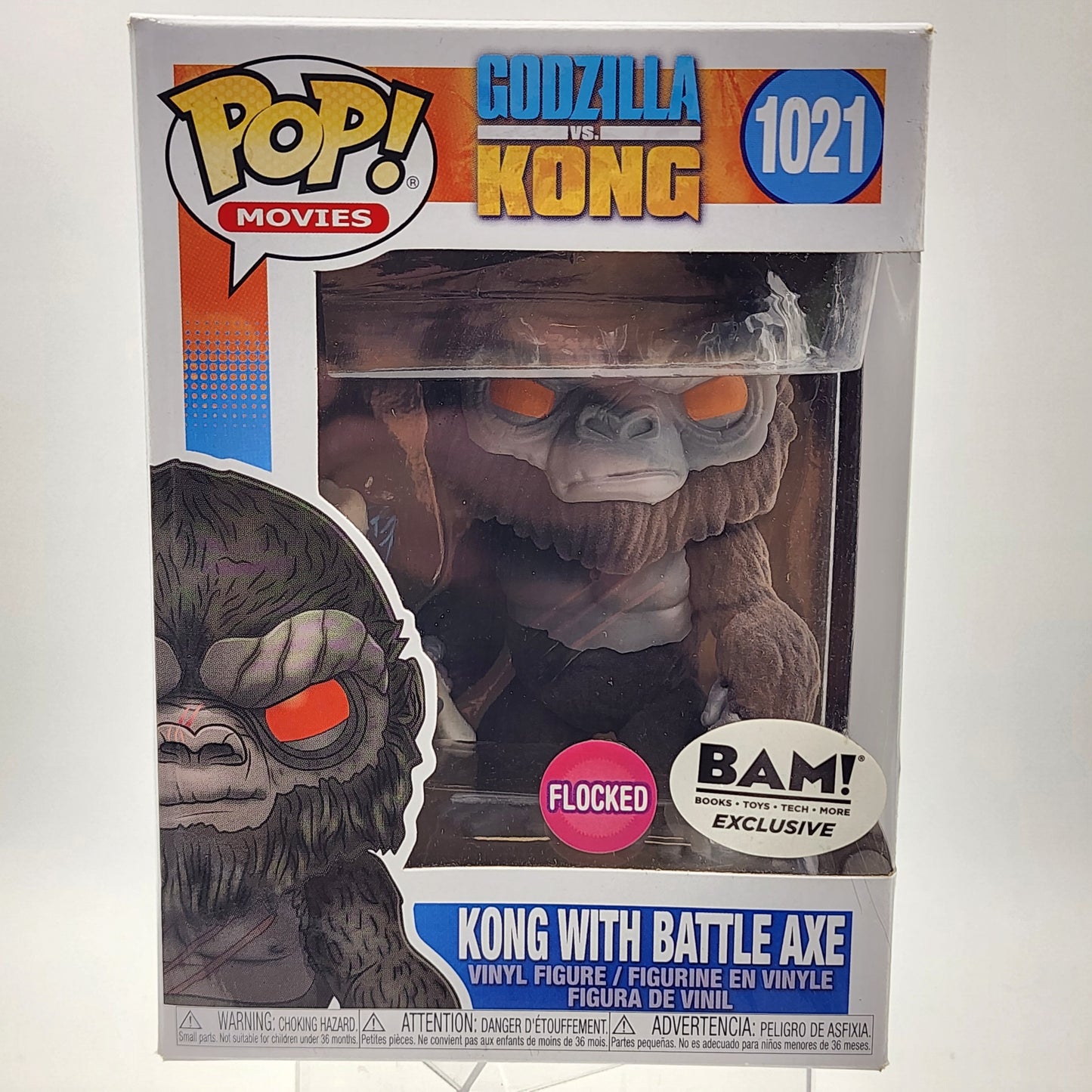 Funko Pop - Godzilla vs Kong: Kong with Battle Axe (Flocked) #1021