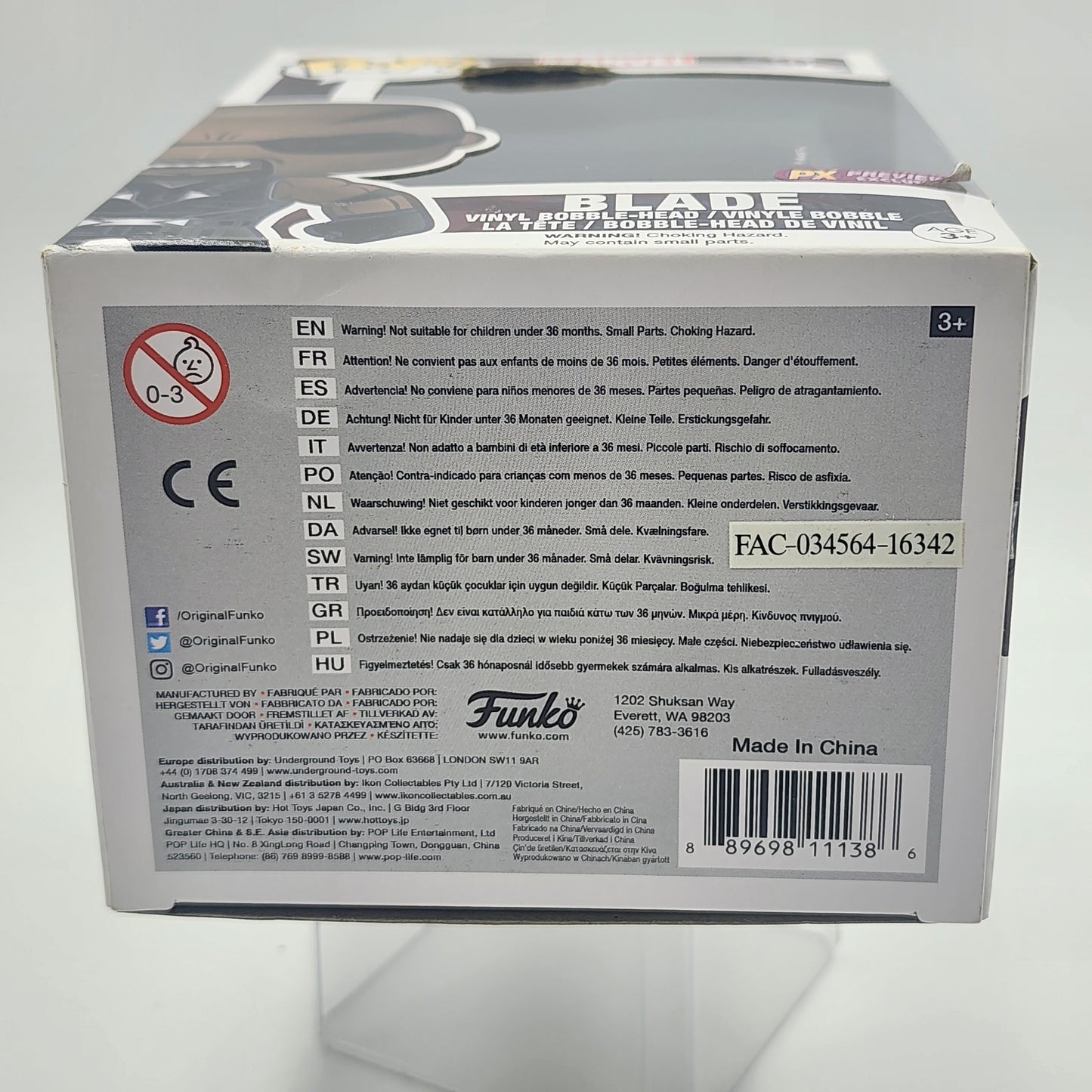 Funko Pop - Marvel: Blade #192 (PX Previews)