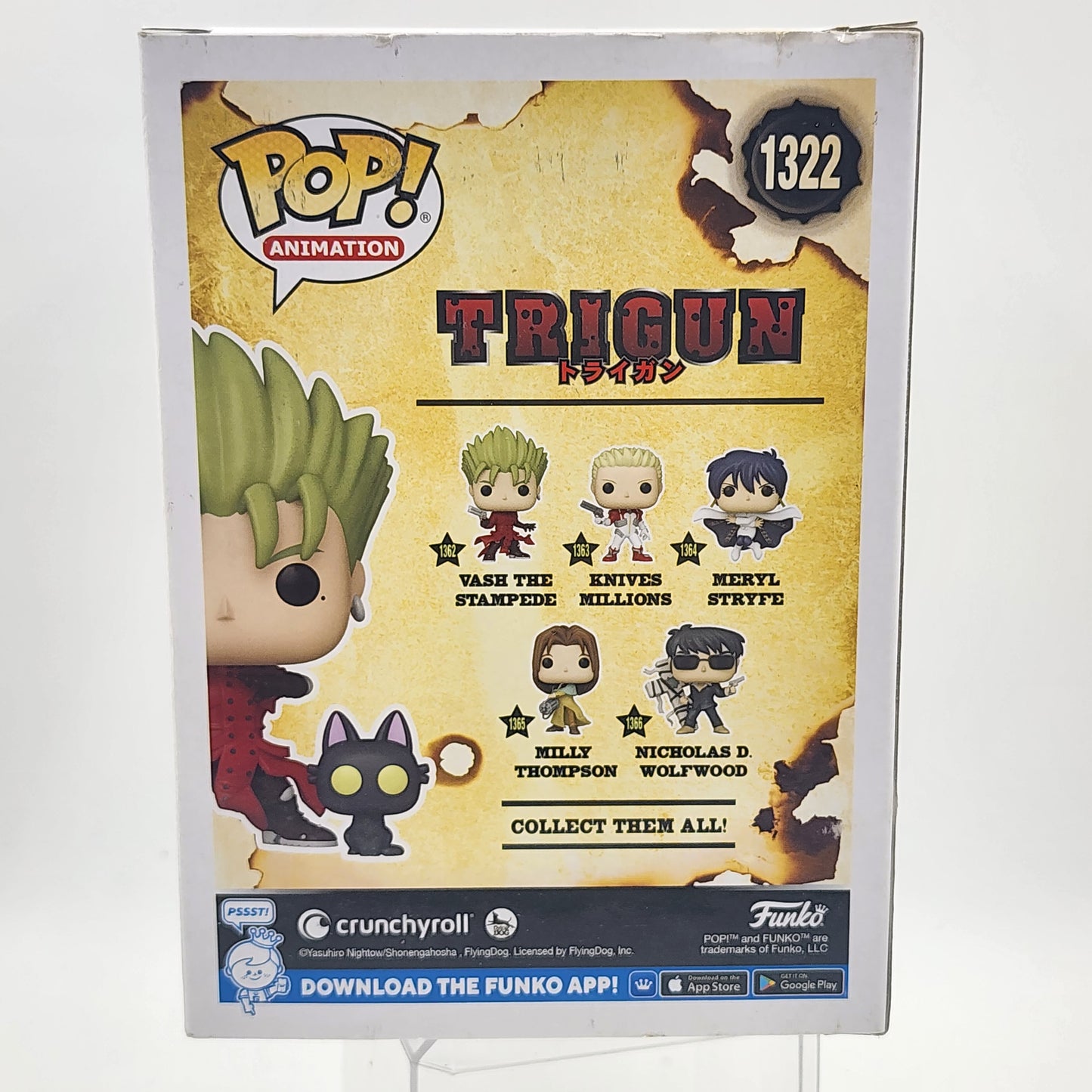 Funko Pop - Trigun: Vash With Kuroneko #1322 (Crunchyroll)