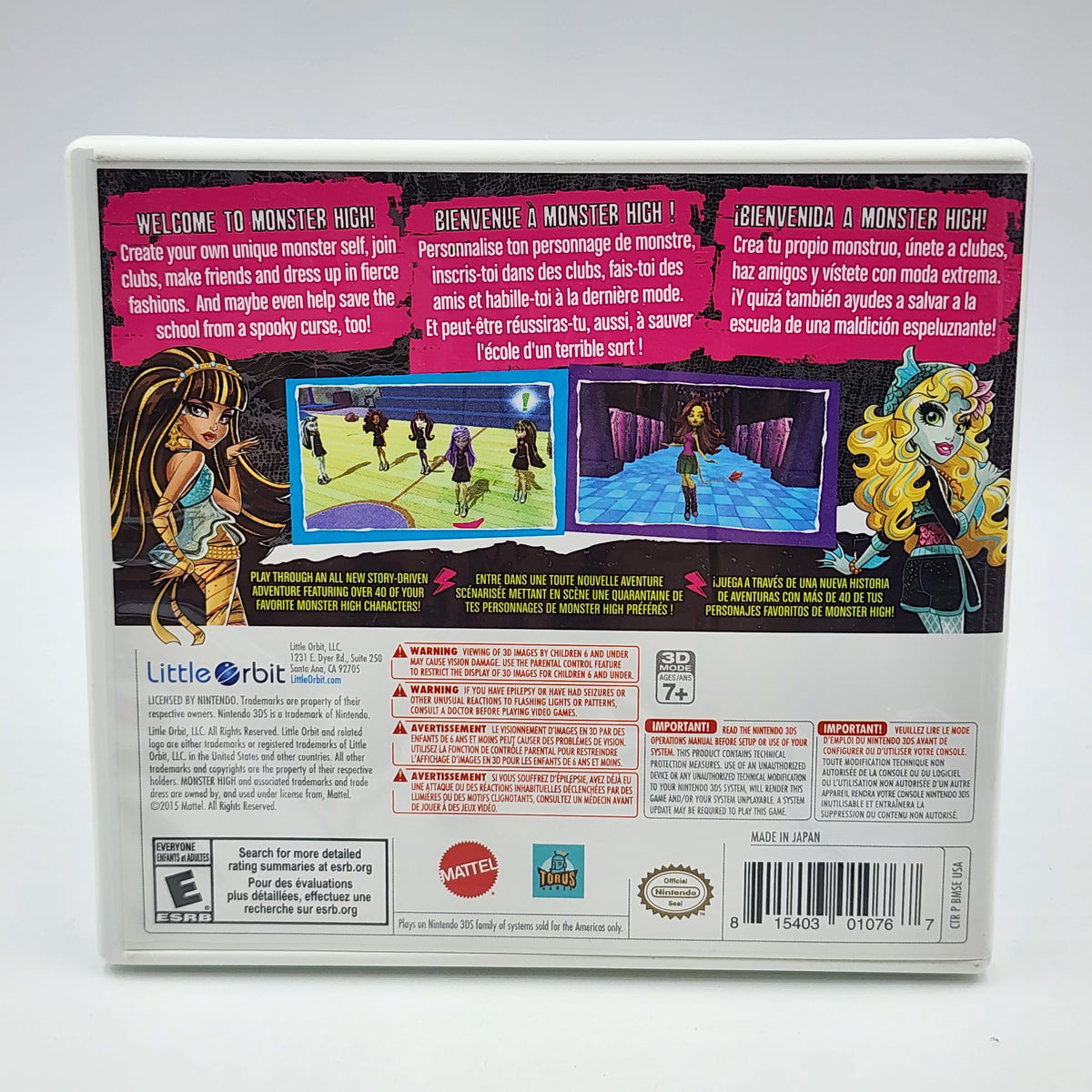 3DS: Monster High - New Ghoul in School