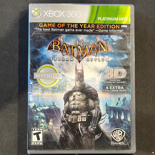 Xbox 360: Batman: Arkham Asylum (Game of the Year) (Platinum Hits)