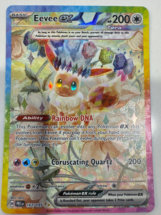 Pokemon Cards: SV Prismatic Evolutions Eevee EX 167/131