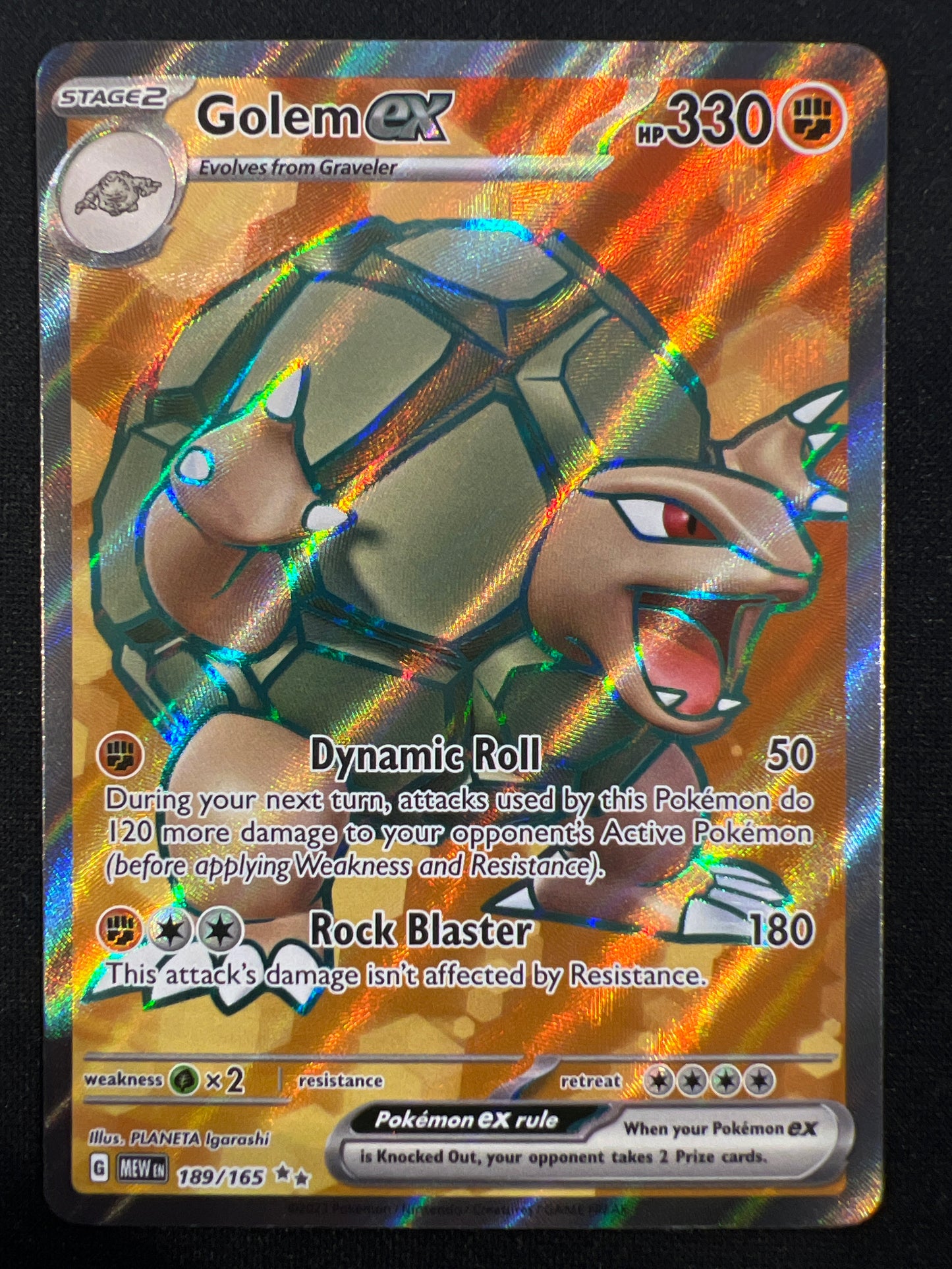 Pokemon Cards: SV 151 Golem EX 189/165