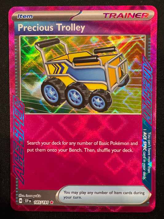 Pokemon Cards: SV08 Surging Sparks Precious Trolley 185/191