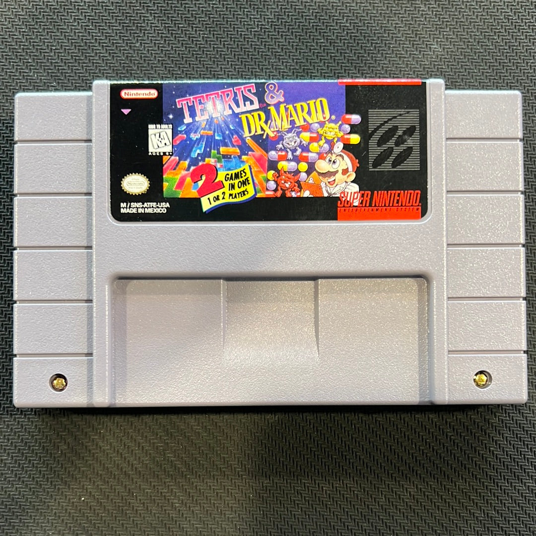 SNES: Tetris & Dr Mario (Authentic)