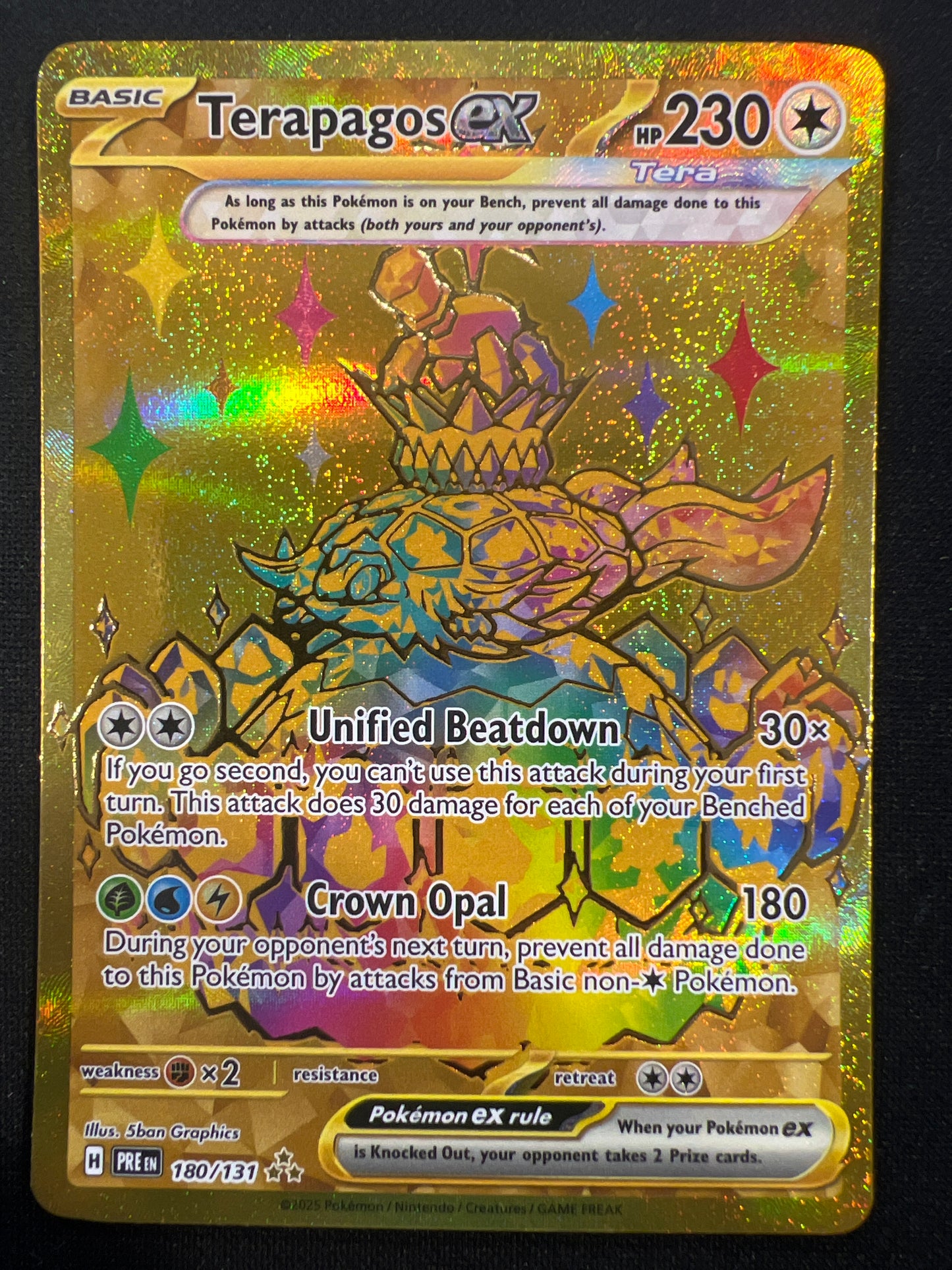 Pokemon Cards: SV Prismatic Evolutions Terapagos EX 180/131