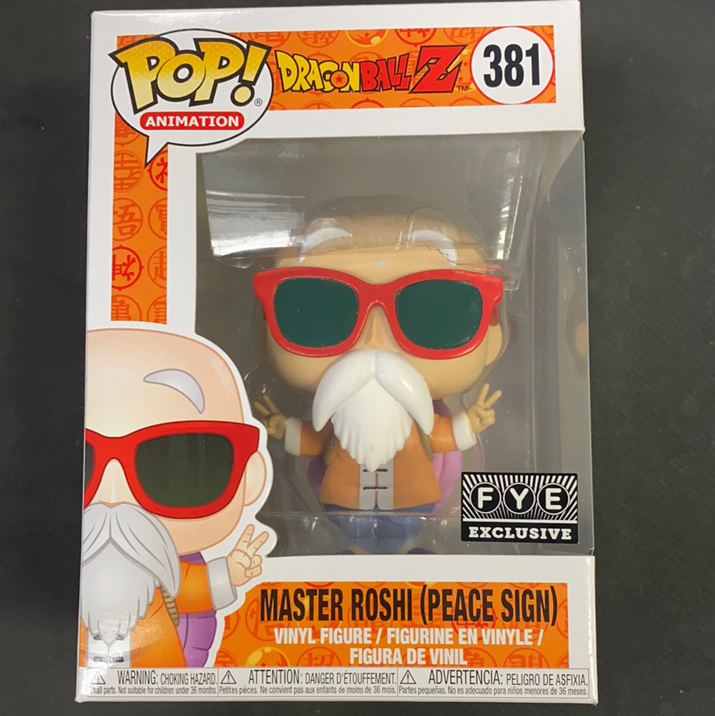 Funko Pop! Dragonball Z: Master Roshi (Peace Sign) #381