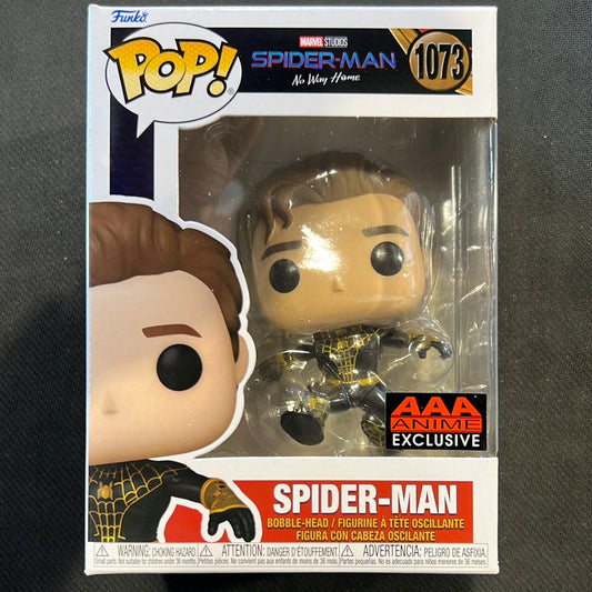 Funko Pop - No Way Home: Spider-Man (Black/Gold Suit)(Leaping) #1073