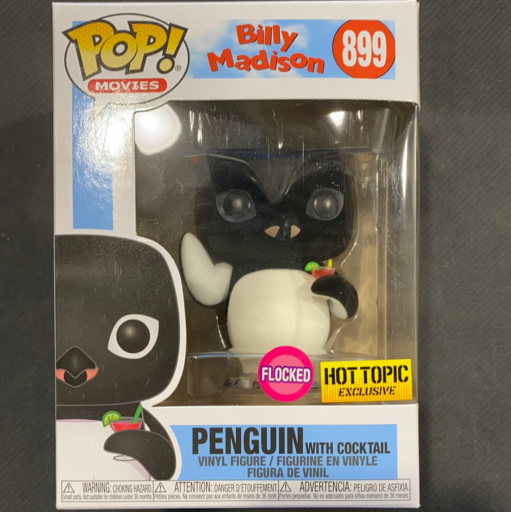 Funko Pop! Billy Madison: Penguin with Cocktail (Flocked) #899